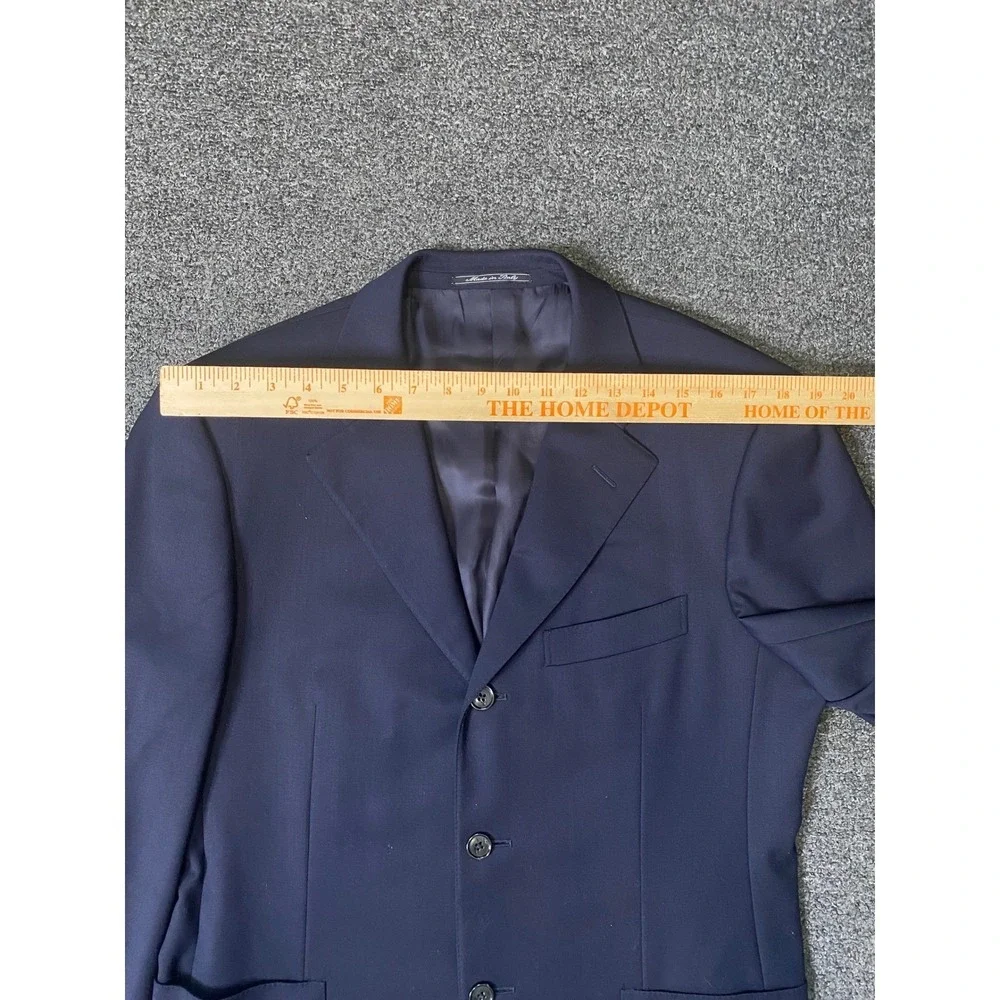 Ermenegildo Zegna Traveller 3-Button Blazer Navy Mens 41S‎ Wool Blend Sport Coat